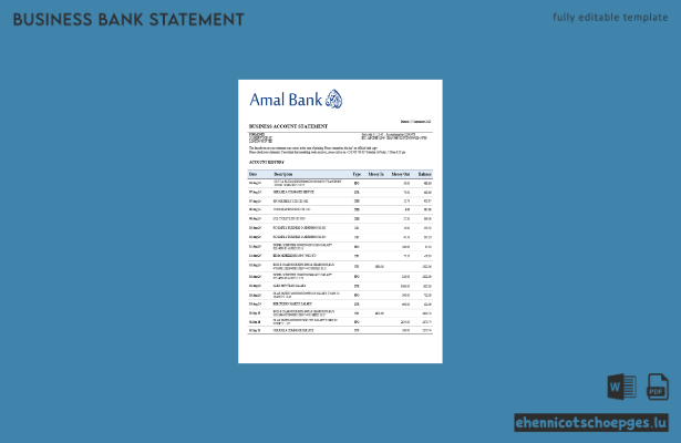 Erklärung der Somalia Amal-Organisation (Word- und PDF-Beispiel)